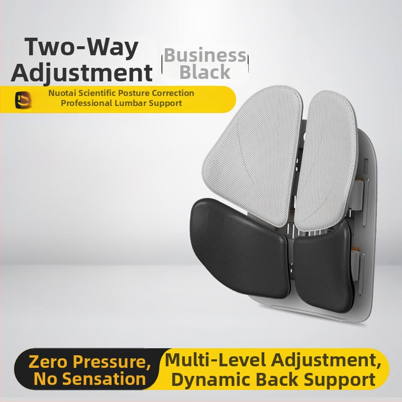 Jostas atbalsta spilvens sēdvietai: elpojošs tīkls, pildījums: sūklis, ergonomisks jostas atbalsts, universāls automobiļiem, minimālistisks stils