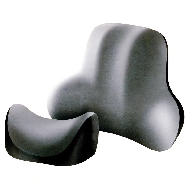 Hal bear muguras lejasdaļas atbalsta spilvens automašīnai un birojā, atmiņas putas, minimālisma stils, universāla saderība