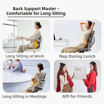 Nuotai Ergonomiska jostas atbalsta spilvens – Elpojošs sēdekļa spilvens birojam un automašīnām, sēdēšanas spriedzes atvieglojums