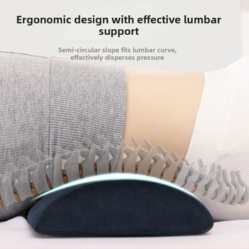 Valcový vankúš pre oporu krku a pása | Výplň memory foam | Poťah: plátno | Moderný minimalistický štýl