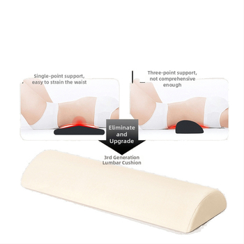 Lumbālais spilvens gultai ar sūkļa pildījumu, vienkrāsains dizains, moderns minimālisma stils, piemērots visiem gadalaikiem