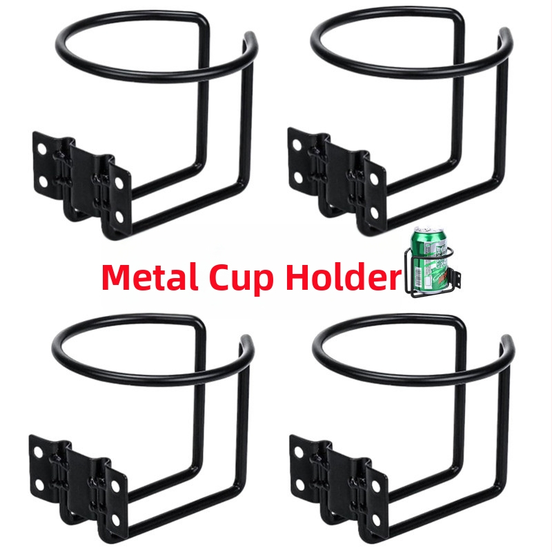 Kalto geležies puodelių laikiklis, sieninis montavimas, tinka automobiliams, laivams, kemperiams ir jachtoms; tinka stalui, kėdės nugaros daliai ir durims