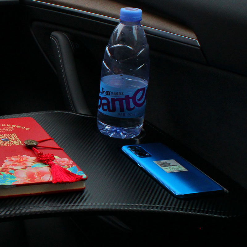 Sklopivi automobilni stol za prijenosno računalo s držačem za čašu, kompatibilan s Tesla — Furun Shi, ploča visoke gustoće, mogućnost prilagođene privatne oznake s logotipom