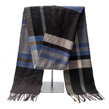 Több színben kapható, őszi-téli férfi sál műkasmírból, vastag, brit kockás, sál pároknak, ajándék