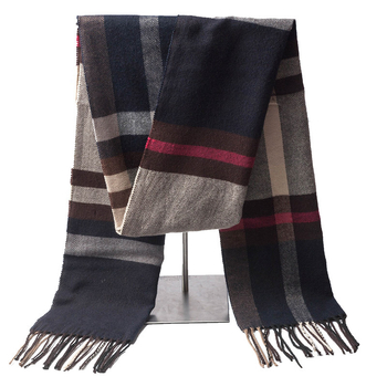 Több színben kapható, őszi-téli férfi sál műkasmírból, vastag, brit kockás, sál pároknak, ajándék
