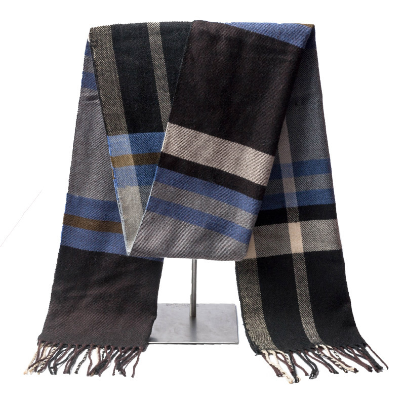 Több színben kapható, őszi-téli férfi sál műkasmírból, vastag, brit kockás, sál pároknak, ajándék