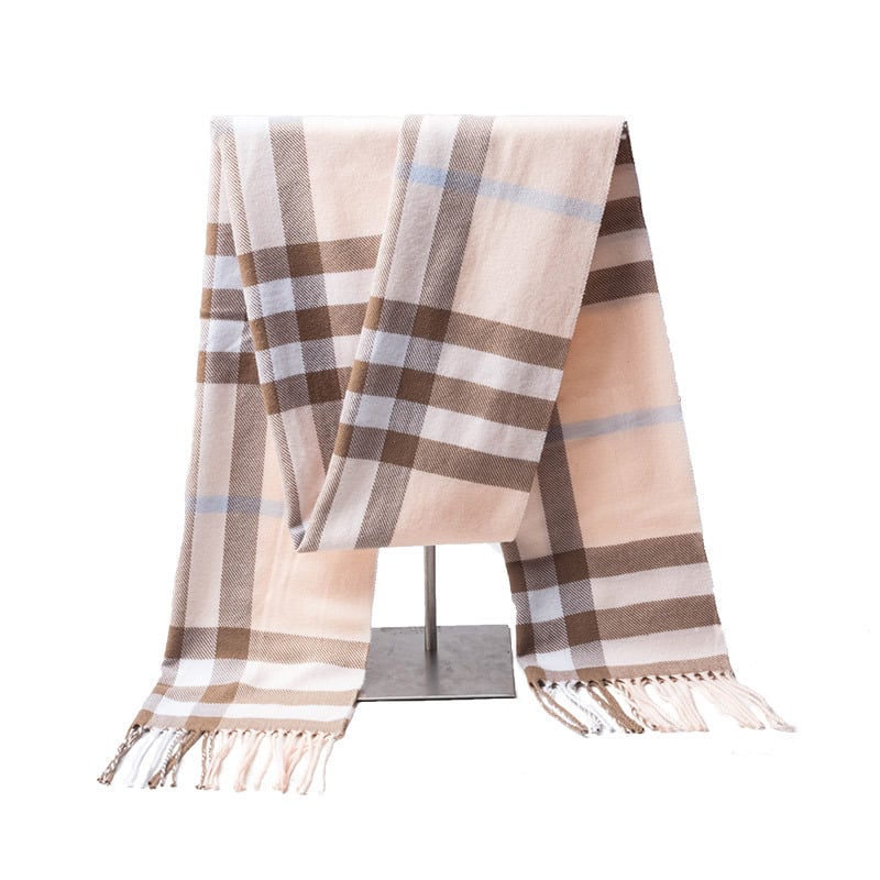 Több színben kapható, őszi-téli férfi sál műkasmírból, vastag, brit kockás, sál pároknak, ajándék