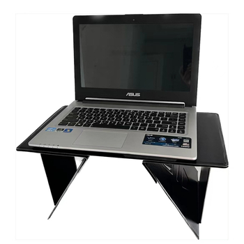 Sulankstomas nešiojamojo kompiuterio stalas su kortelių skyriumi — Modelis CY-011, 1 kg, Medžiaga: aukšto tankio plokštė su PU