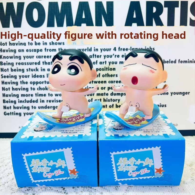 Crayon Shin-Chan SD versiooni figuur Cartoon-stiilis, plastmassist, lauakaunistuseks ja auto keskkonsoolale