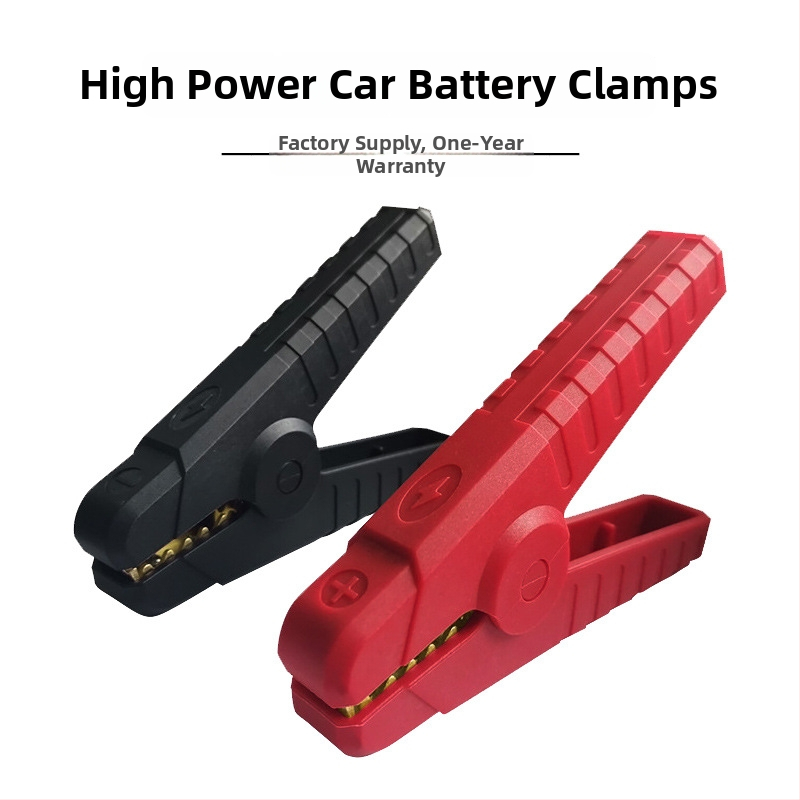 Aukštos srovės automobilio akumuliatoriaus klipsas su variniais dantimis ir vario dengtomis žnyplėmis, skirtas avarinio įkrovimo ir energijos saugojimui, suderinamas su visais modeliais