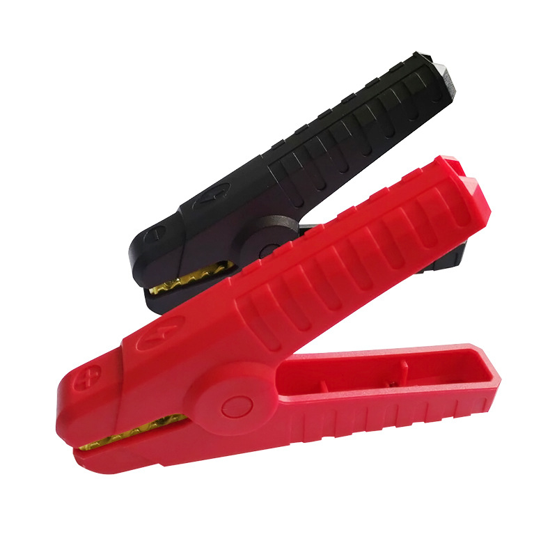 Aukštos srovės automobilio akumuliatoriaus klipsas su variniais dantimis ir vario dengtomis žnyplėmis, skirtas avarinio įkrovimo ir energijos saugojimui, suderinamas su visais modeliais