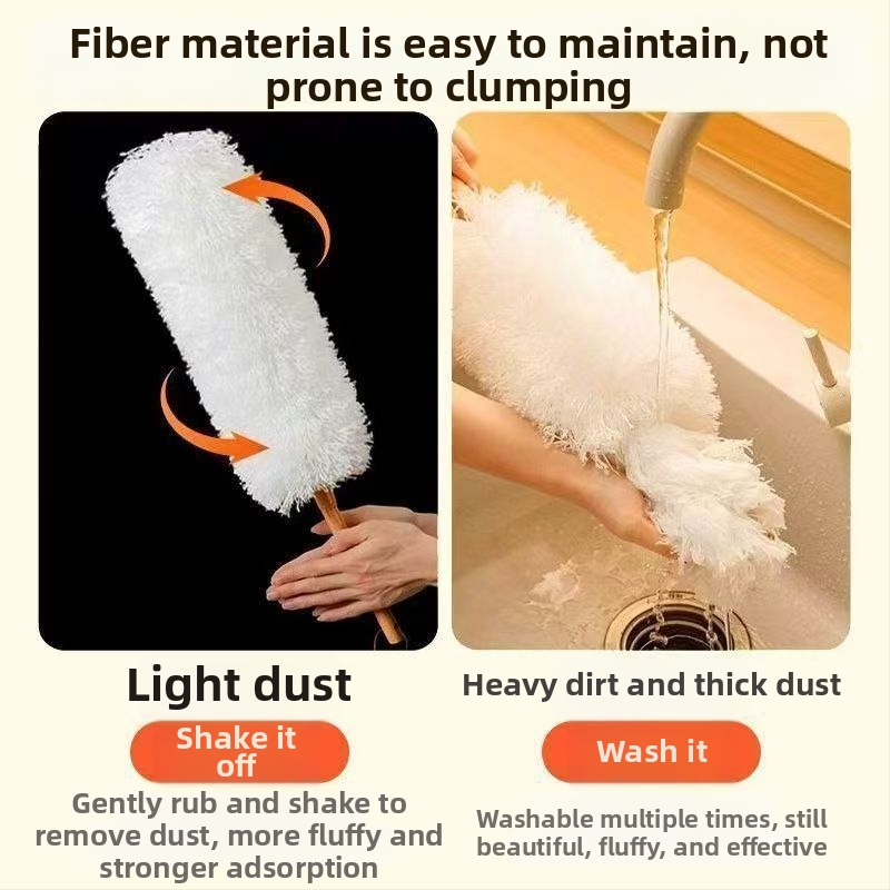 Šepetėlis dulkių su teleskopiniu kotu – Lubų dulkių valymas, Antistatinis, Sintetinių pluoštų mišinys