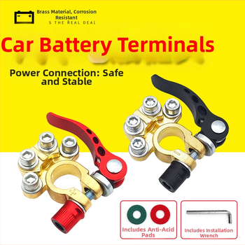 Žalvarinis akumuliatoriaus terminalo spaustukas, 1 pora, laidų jungimui, taikymo diapazonas 45-200