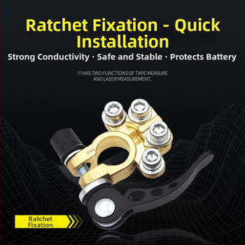 Žalvarinis akumuliatoriaus terminalo spaustukas, 1 pora, laidų jungimui, taikymo diapazonas 45-200