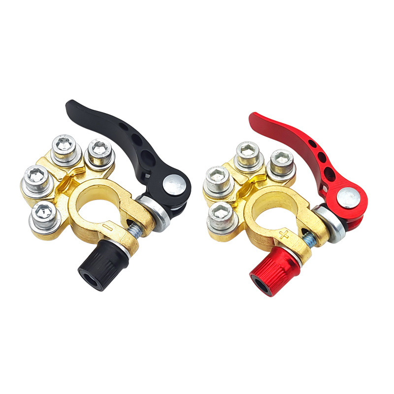 Žalvarinis akumuliatoriaus terminalo spaustukas, 1 pora, laidų jungimui, taikymo diapazonas 45-200