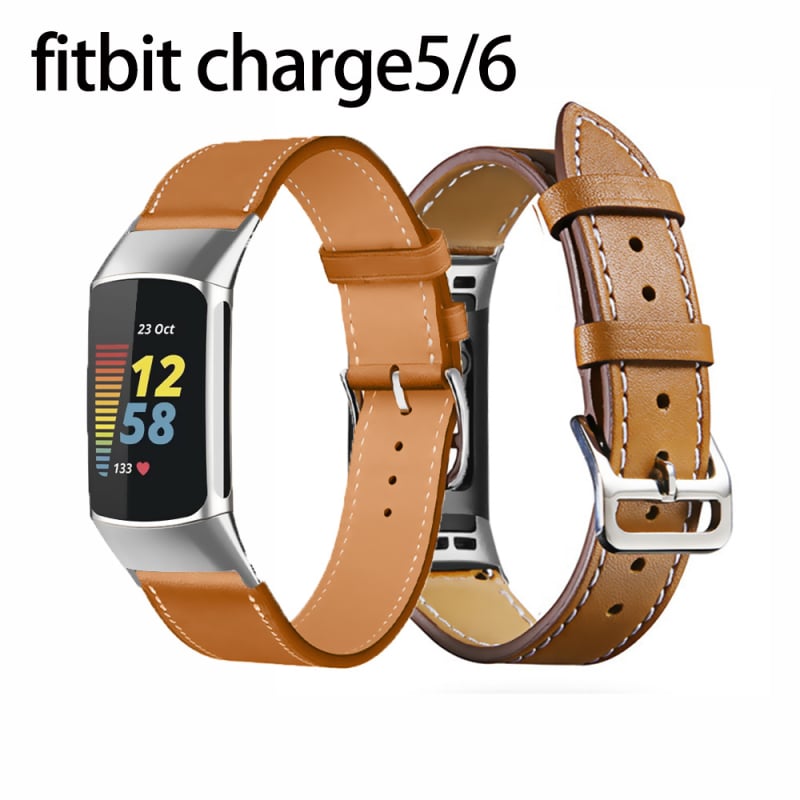 Каишка от естествена кожа за Fitbit Charge 6 и Charge 5 Classic, закопчаване с щифт, тегло 25 g
