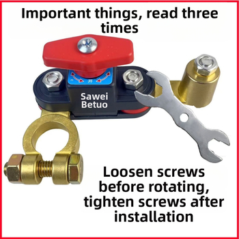 Automobilio akumuliatoriaus išjungimo jungiklis su tyru vario korpusu — tvirtinimo laikiklis, apsauga nuo nutekėjimo ir iškrovimo