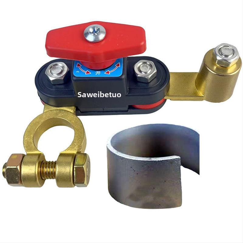 Automobilio akumuliatoriaus išjungimo jungiklis su tyru vario korpusu — tvirtinimo laikiklis, apsauga nuo nutekėjimo ir iškrovimo