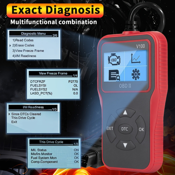 Ručni OBD dijagnostički instrument za automobil, Plug-and-Play, ABS, porijeklo Shenzhen, prilagodba dostupna