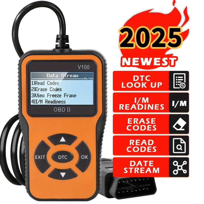 Ručni OBD dijagnostički instrument za automobil, Plug-and-Play, ABS, porijeklo Shenzhen, prilagodba dostupna