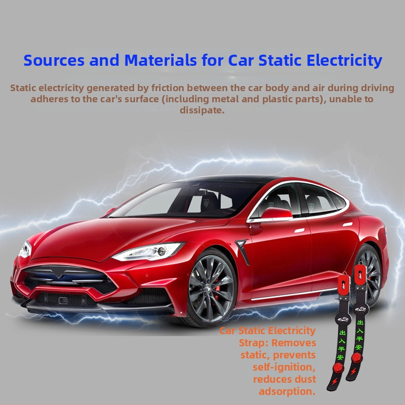 Anti‑statický pás pre elektrické vozidlá s uzemňovacím reťazcom, kvalitný materiál
