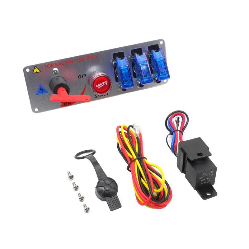 Automobilový 12V LED zapínač so štartom jedným tlačidlom, hlavný vypínač napájania, panel 4 v 1, model XH-3019, značka RIAYOOE