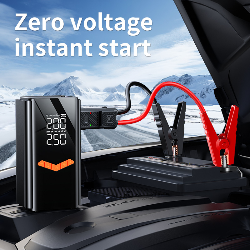 Automobilski hitni starter s pumpom za zrak – prijenosni višefunkcionalni, kućište PC+ABS