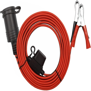 TC 12V cigarečių degiklio moterų lizdas su krokodilo kištuku ir maitinančiu laidu, PVC apvalkalas, KTL sertifikatas, skirtas baterijų gyviesiems laidams