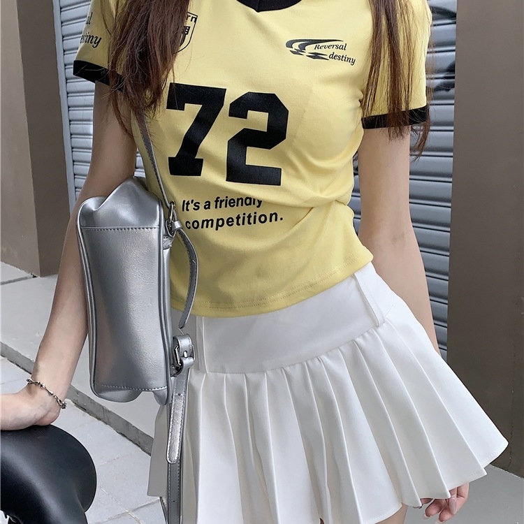 Tricou sport Jersey din chenille cu Spandex, conținut material sub 30%, vară 2024, cod 3432