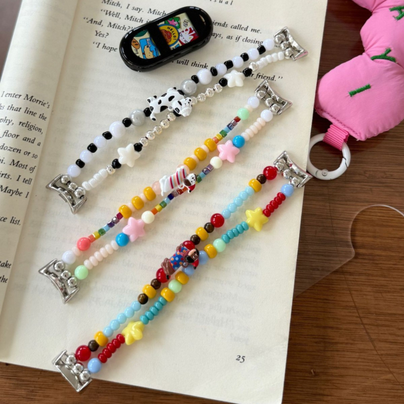 Narukvica za sat s perlama, moderan stil, sučelje 14 mm, zatvarač: jednostruka petlja bez kopče, pakiranje u OPP vrećicu