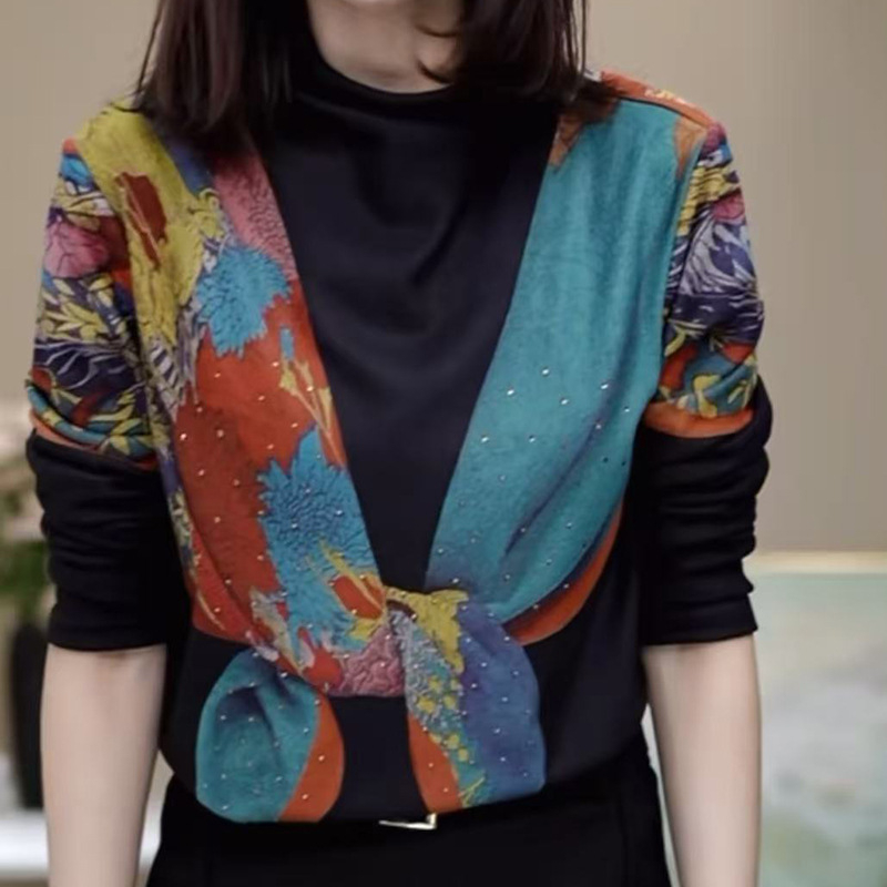 Tricou cu glugă, stil casual, mâneci lungi, croială lejeră, poliester (90-95%)