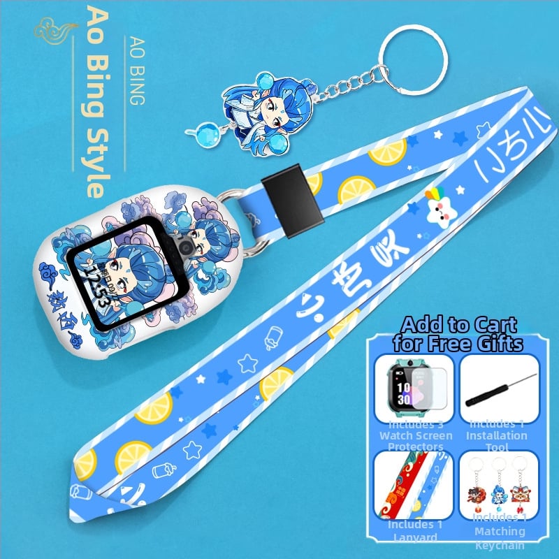 Kryt na náhrdelník pre Huawei Kids Watch so silikónovým pásom, zapínanie s jedným slučkou, prispôsobené rozmery rozhrania, balené perlová taška