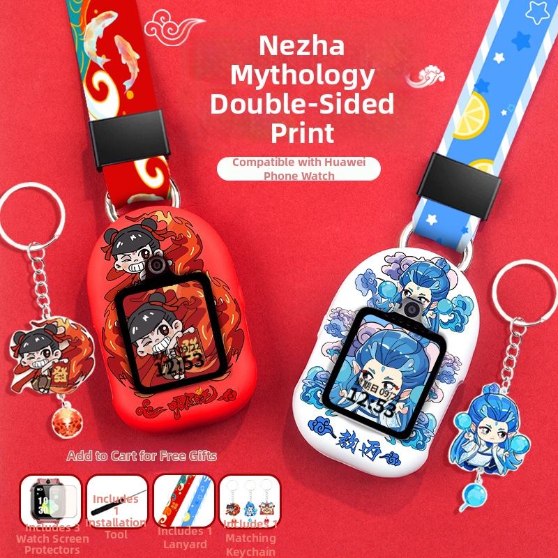 Silikónový nákrčník pre Huawei Kids Watch 5/5 Pro, 4 Pro/4X/3 Pro Super Version 5X — módny vzhľad, zapínanie na jeden slučka, prispôsobiteľné rozmery rozhrania