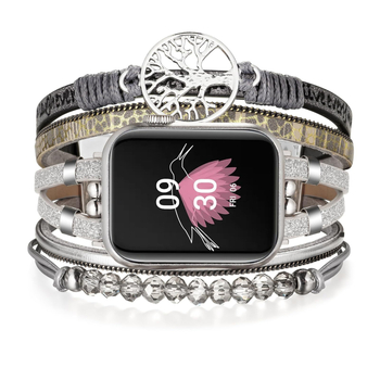 Metalni kaiš za Apple Watch s boemskim dizajnom Drvo života, moderan stil, kompatibilan s Apple Watch