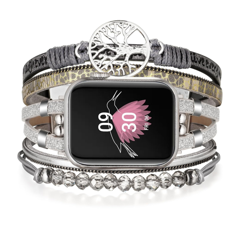 Metalni kaiš za Apple Watch s boemskim dizajnom Drvo života, moderan stil, kompatibilan s Apple Watch