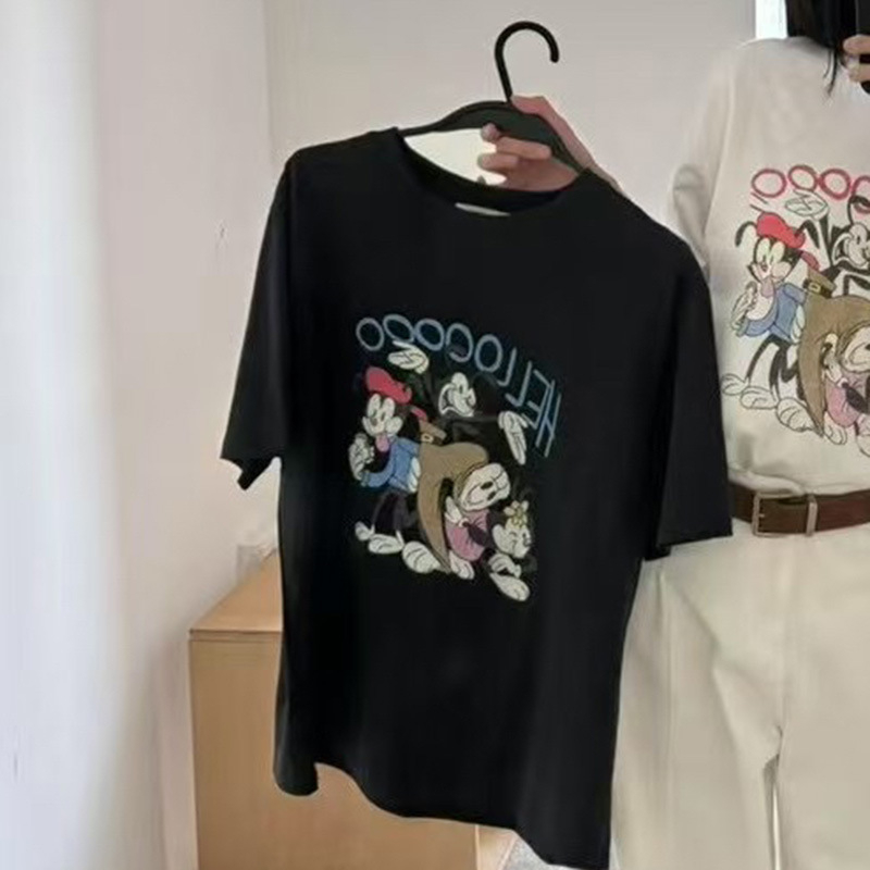 Majica s printom anime crtića, okrugli izrez, kratki rukav, labav kroj, 95% pamuk