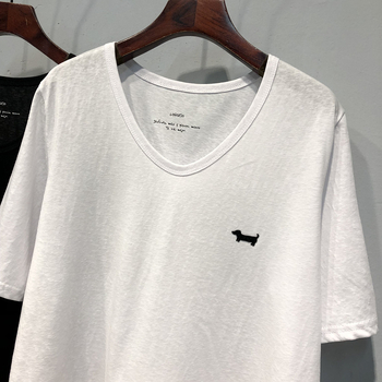 Ženski pamuk T-shirt s kristalima, jednobojna, okrugli vrat, kratki rukavi, srednja duljina 50–65 cm, korejski ležerni stil
