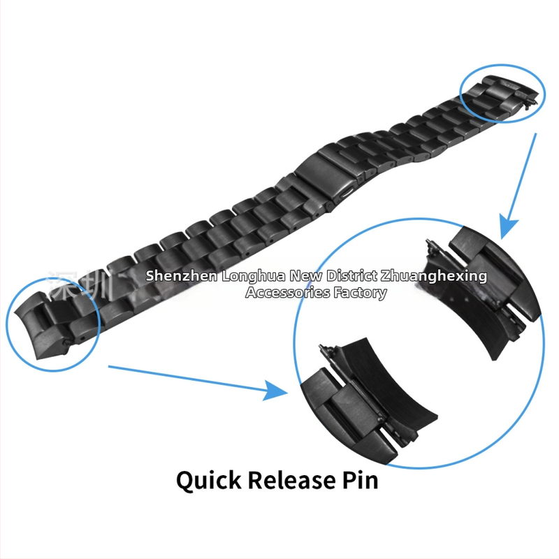 Nerezový zakrivený náramok pre Huawei Watch GT5 – 22 mm šírka konektora, sklápacia spona, 45 g