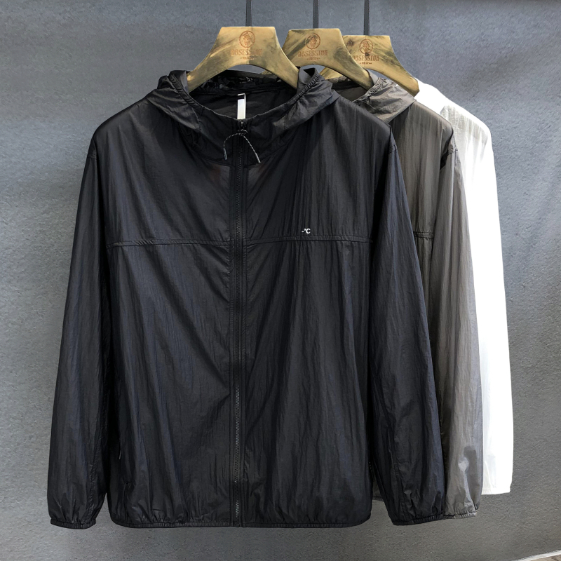 Cămașă cu protecție solară, glugă, UPF50+, material ușor din nylon, croială lejeră