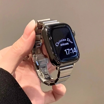 Metalna narukvica za sat s leptir kopčom za Apple Watch i Huawei, 18 mm širine, moderan dizajn