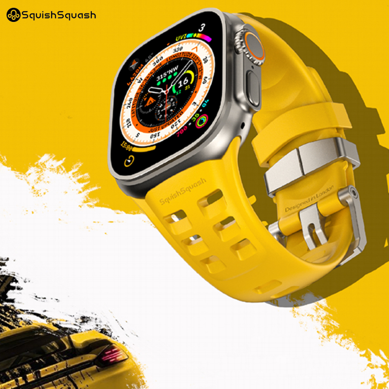 Squishsquash ζώνη ρολογιού για Apple Watch Ultra – φθοριωμένο καουτσούκ, αθλητικό στυλ