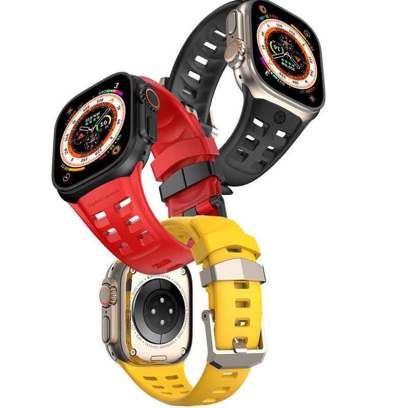 Squishsquash ζώνη ρολογιού για Apple Watch Ultra – φθοριωμένο καουτσούκ, αθλητικό στυλ