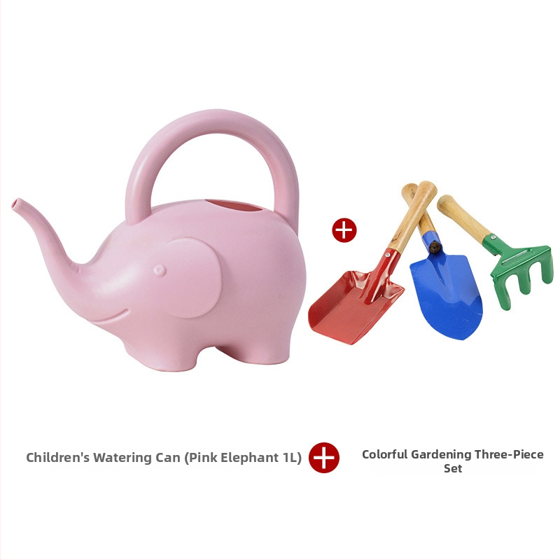 Moding plastikinis vaikų laistymo indas – 1 L talpa, žaismingas animacinio drambliuko dizainas, tinkamas namų sodui