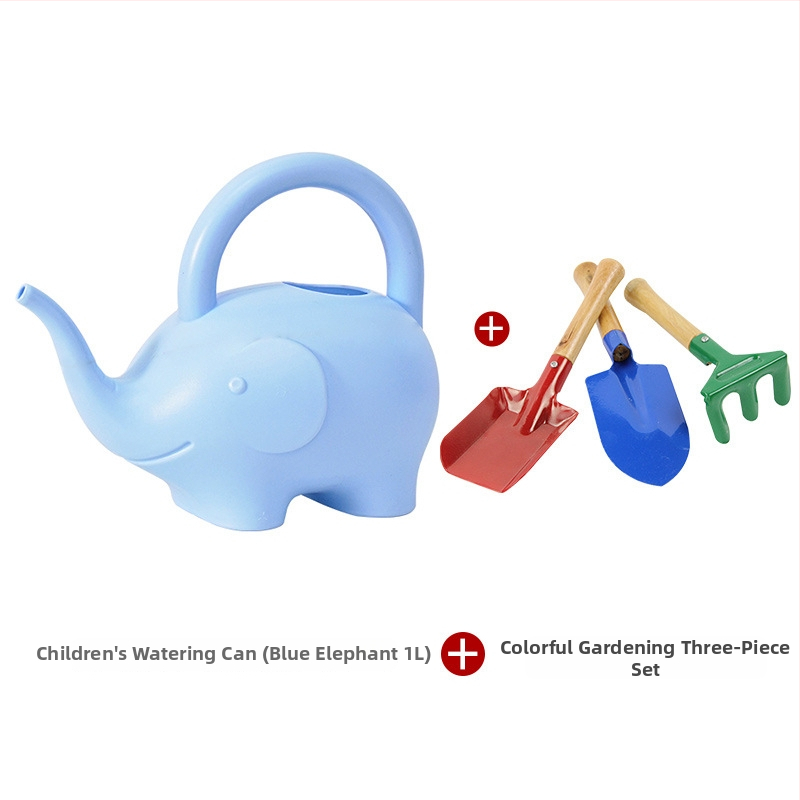 Moding plastikinis vaikų laistymo indas – 1 L talpa, žaismingas animacinio drambliuko dizainas, tinkamas namų sodui