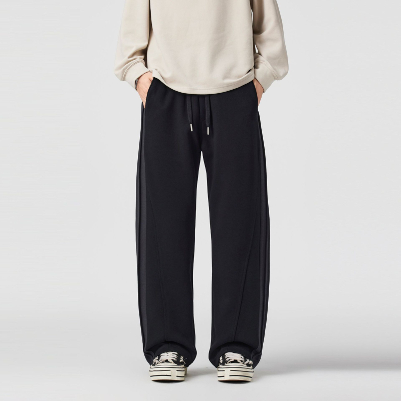 Meeste fliisvoodriga trikotaazpüksid, puuvillase-poliesteri segu, vaba lõige, talvised