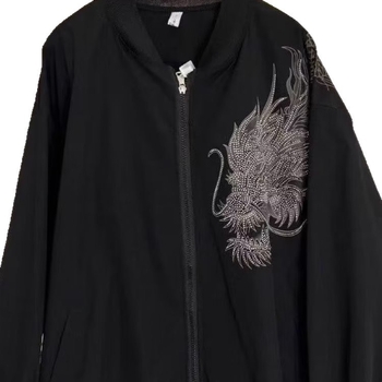 Jachetă cu protecție solară, decor diamantat, pentru bărbați, vară, fără glugă, grosime obișnuită, fermoar, poliester (Grosime obișnuită; Fără glugă; Fermoar; Vară; Poliester)