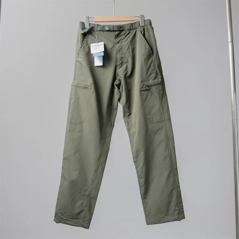 Pantaloni de iarnă pentru bărbați, cu căptușeală din fleece, din fibre de bambus, talie înaltă, croială dreaptă