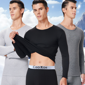 Vīriešu siltā apakšveļas komplekts ar flīsa iekšējo odere, puloveris ar apaļu kaklu un slaidu piegriezumu, 95% poliestera maisījums