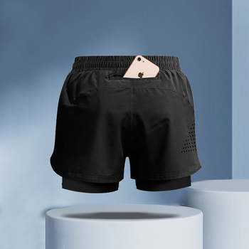Șorturi sportive pentru bărbați, vară, talie medie, croială dreaptă, țesătură Lycra cu fibră de polietilenă