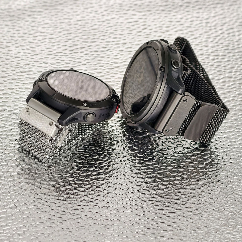 Milanese magnetski kaiš za Garmin Fenix 8 od nehrđajućeg čelika, minimalistički stil, širine sučelja 20/22/26 mm